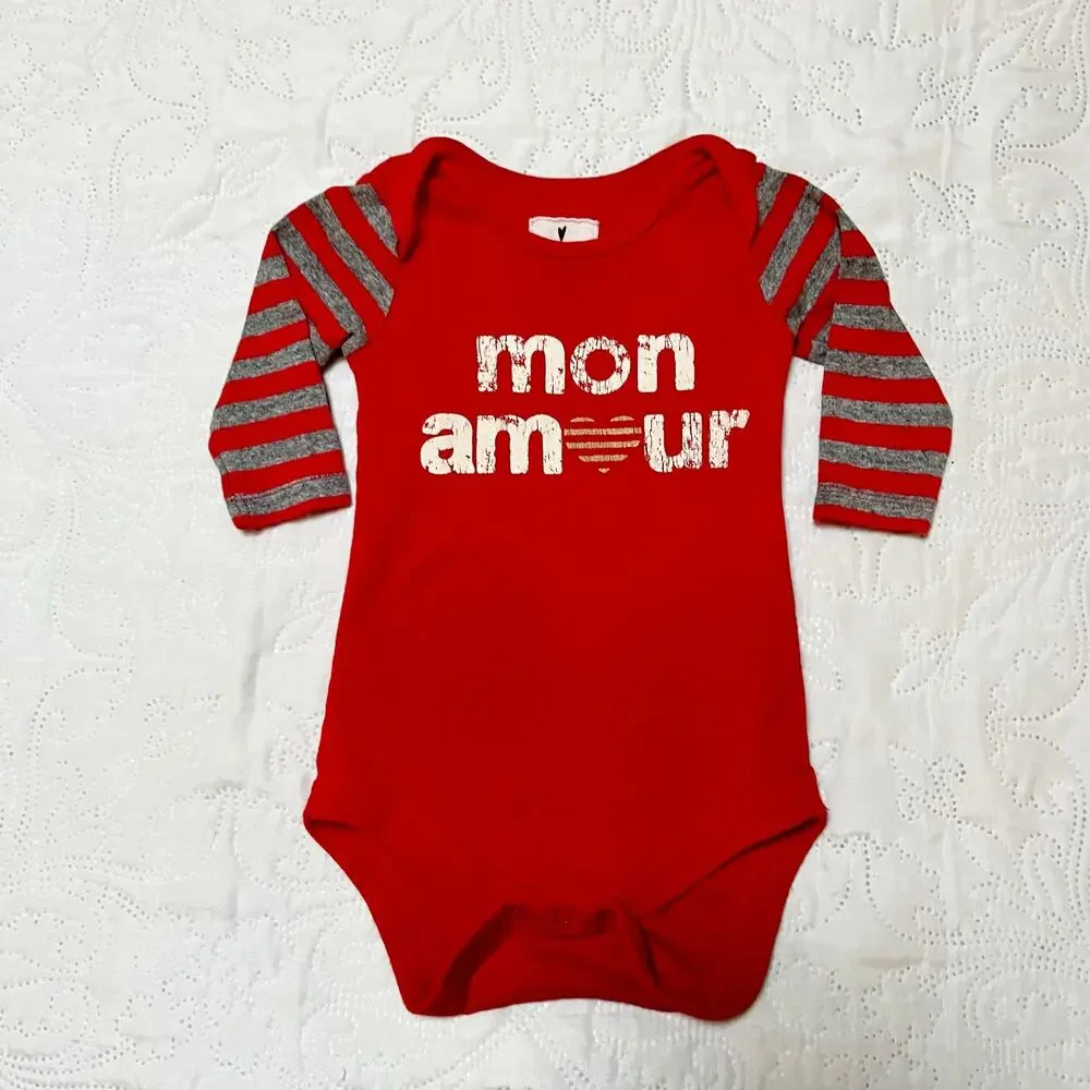 J Crew Baby Mon Amour Bodysuit Size 3-6m